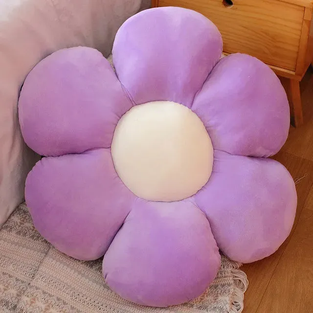 30/75cm six Petal Flower Cushion Girly Room Decor Sunflower Pillow Bay Window Grey Flower Setting for Kids Bedroom Seat Pillow v1