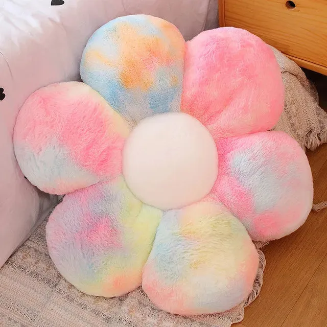 30/75cm six Petal Flower Cushion Girly Room Decor Sunflower Pillow Bay Window Grey Flower Setting for Kids Bedroom Seat Pillow v1