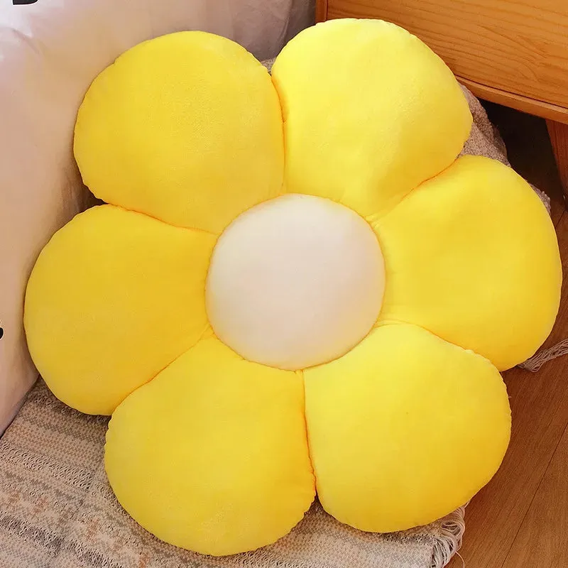 30/75cm six Petal Flower Cushion Girly Room Decor Sunflower Pillow Bay Window Grey Flower Setting for Kids Bedroom Seat Pillow v1