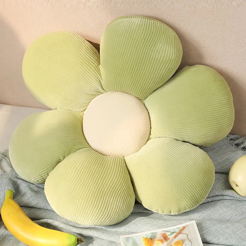 30/75cm six Petal Flower Cushion Girly Room Decor Sunflower Pillow Bay Window Grey Flower Setting for Kids Bedroom Seat Pillow v2