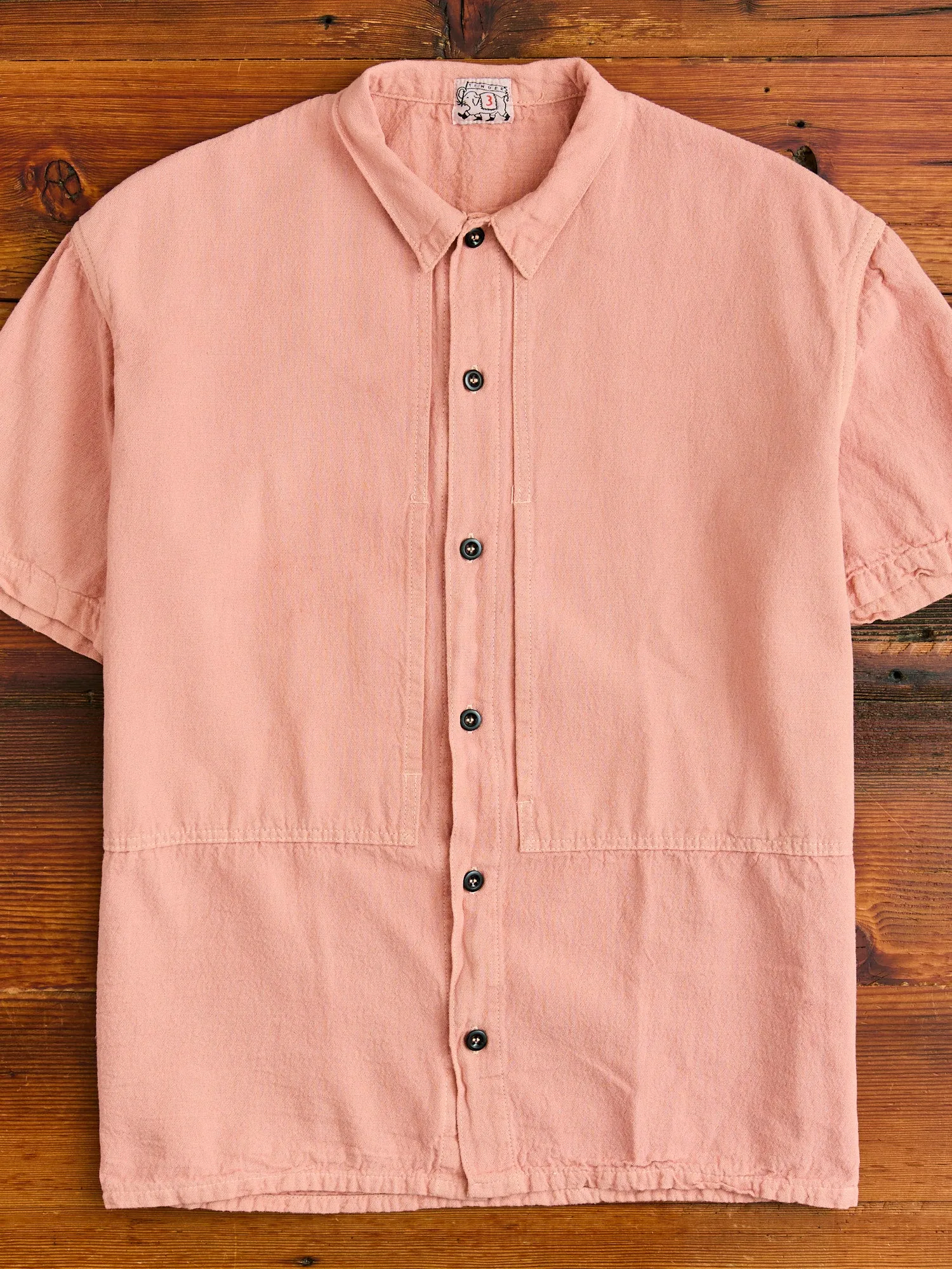 479 Short Sleeve Square Tail Yoke Shirt in Madder