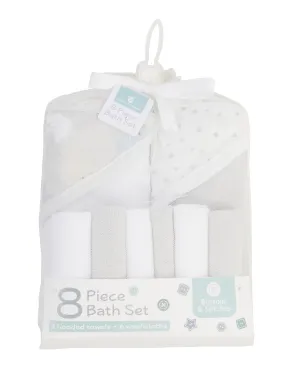 Baby Assorted Hooded Towels and Washcloths 8 Pack