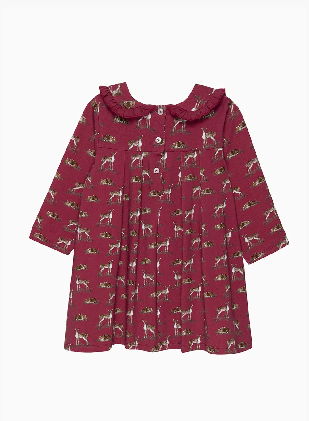 Baby Deer Jersey Dress in Berry