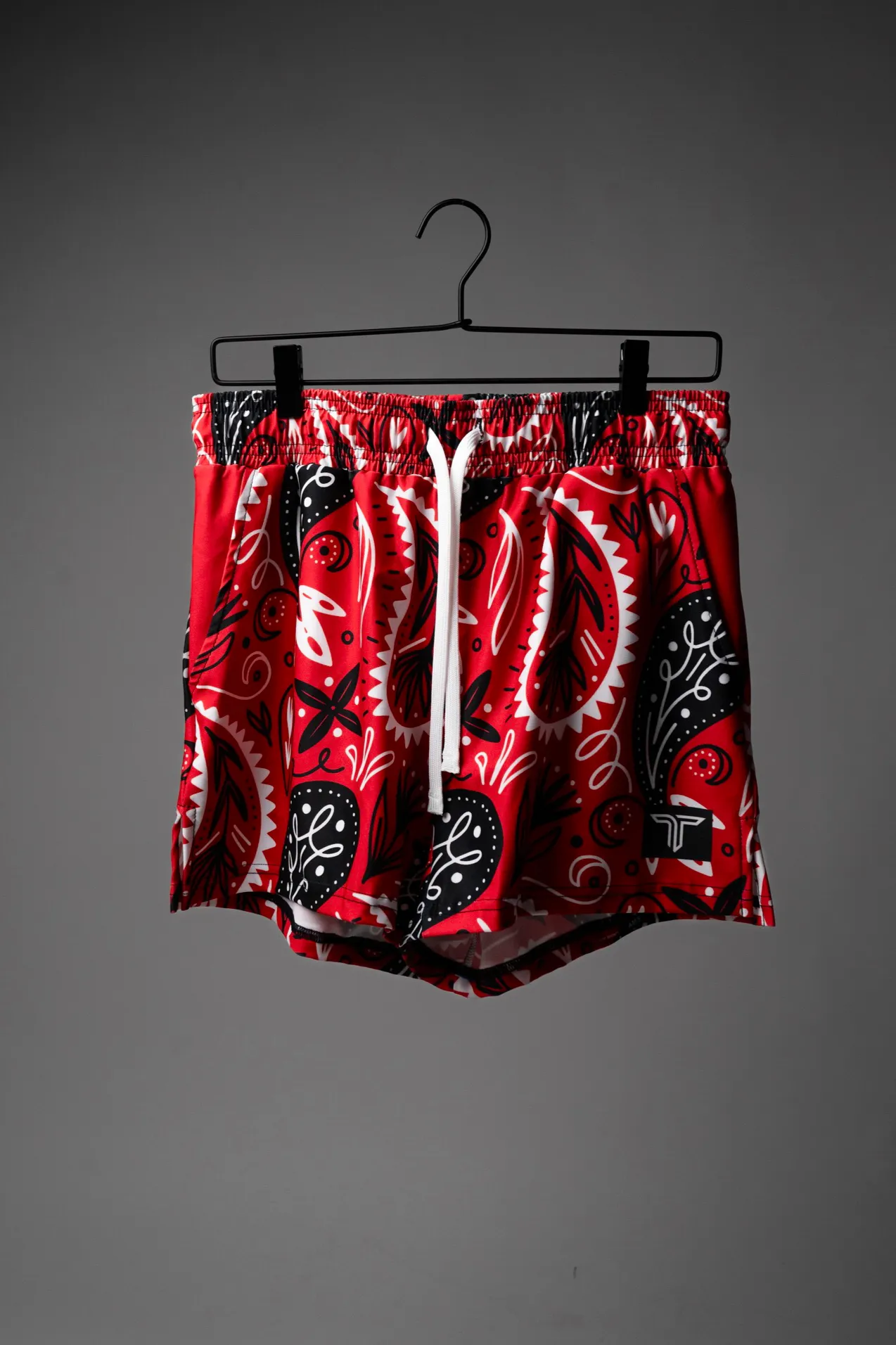 Bandana Gym Shorts (5” & 7" Inseam) - Red