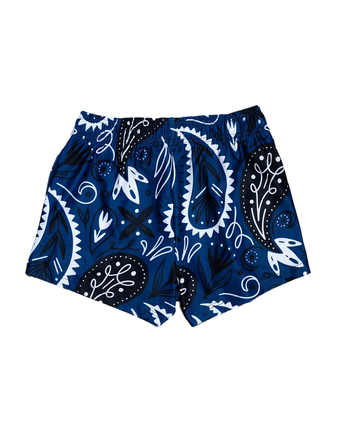 Bandana Women's Gym Short (3" Inseam) - Blue