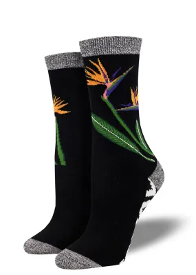 Birds of Paradise Flower Women's Bamboo Socks