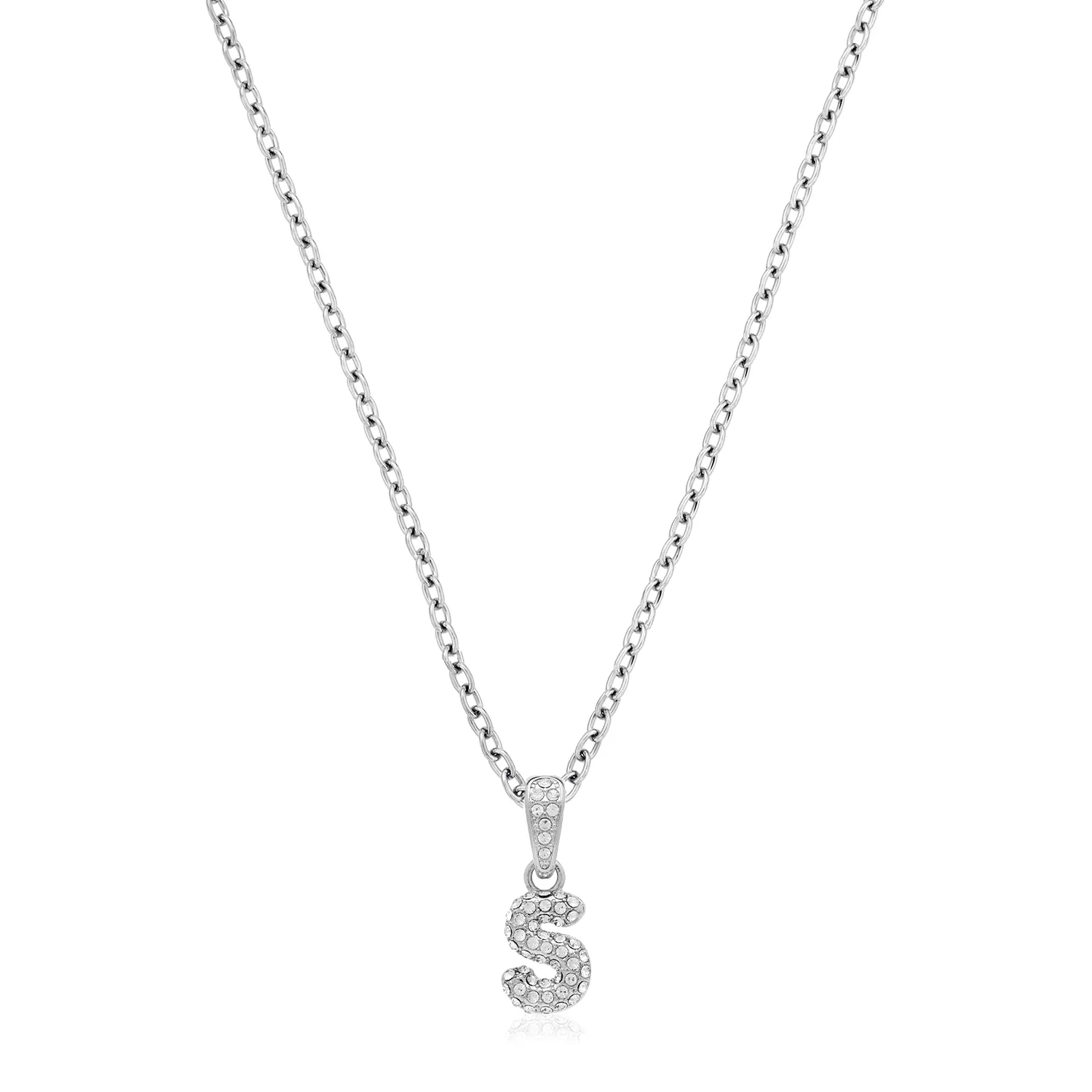 Bubble Initial Necklace (Silver)