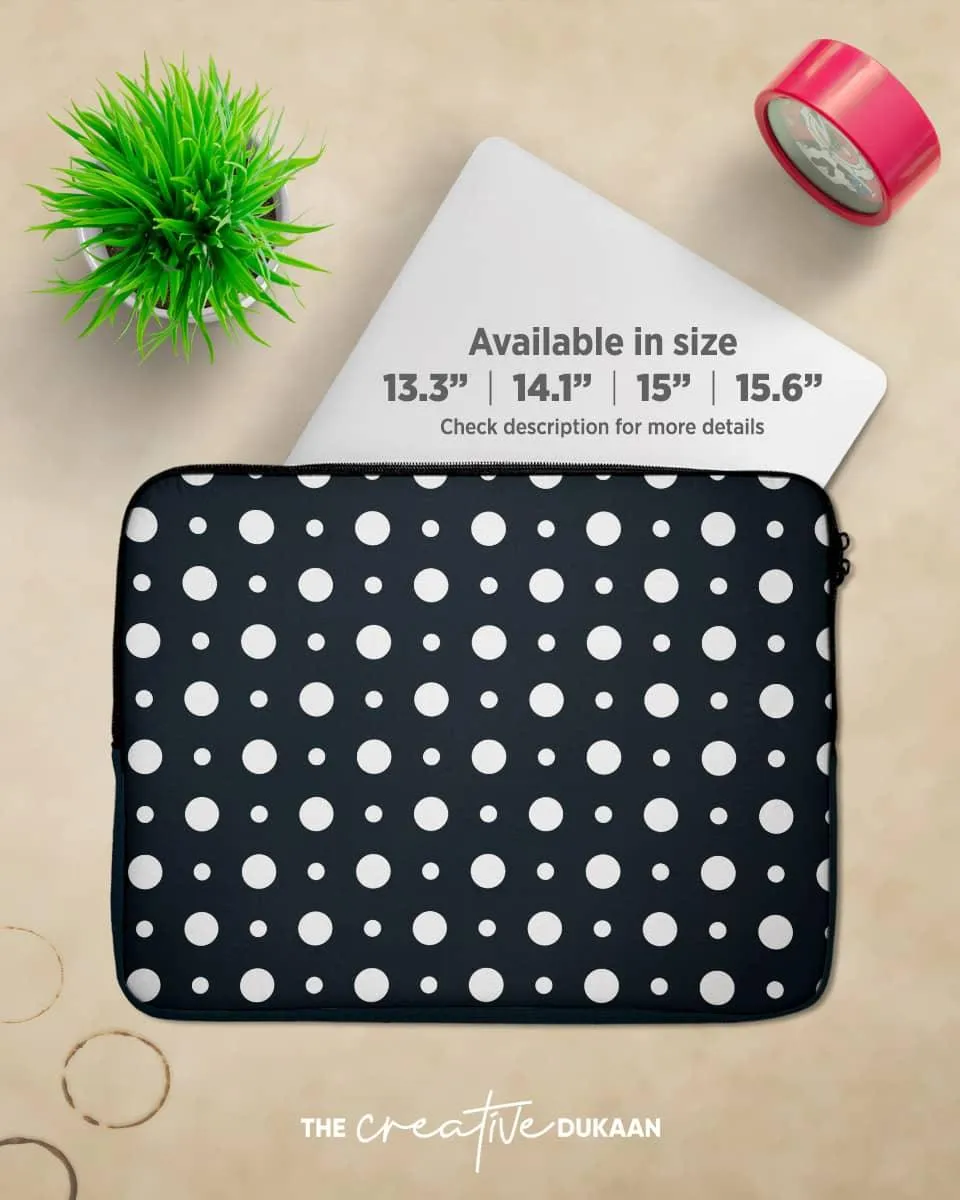 Cool Laptop Sleeve Bag With Polka Dots Design