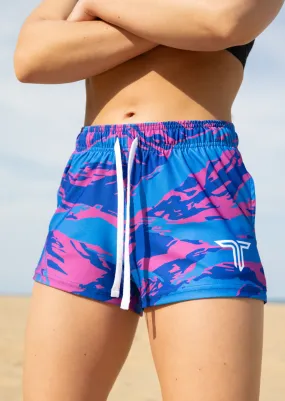 Cotton Candy Jungle Camo Women's Gym Shorts (3" Inseam)