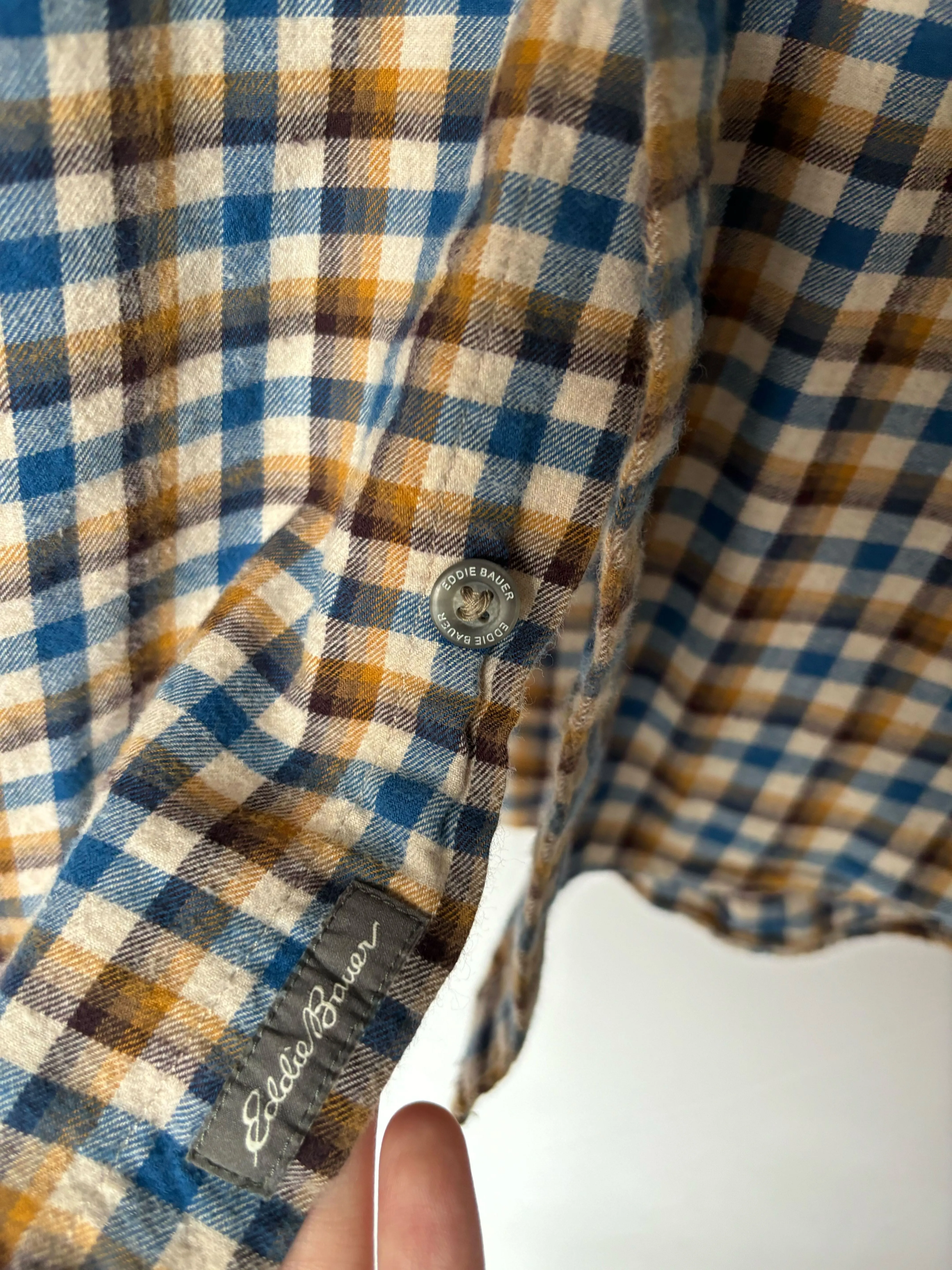 Eddie Bauer Soft Plaid Button Up