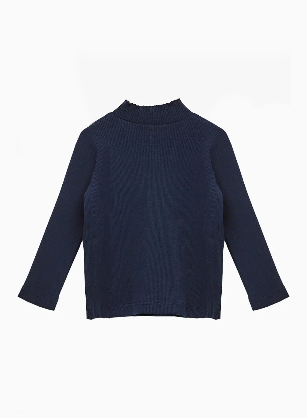 Grace Bow Jersey Top in Navy