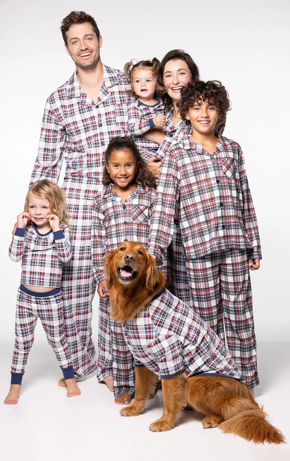 Hibernation Plaid Women's Button-Front Pajamas - Family Set