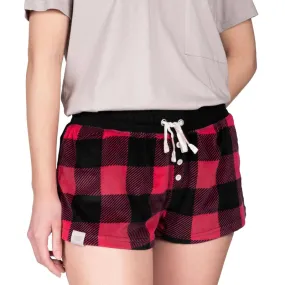 LatteLove Stay-At-Home Buffalo Plaid Lounge Short