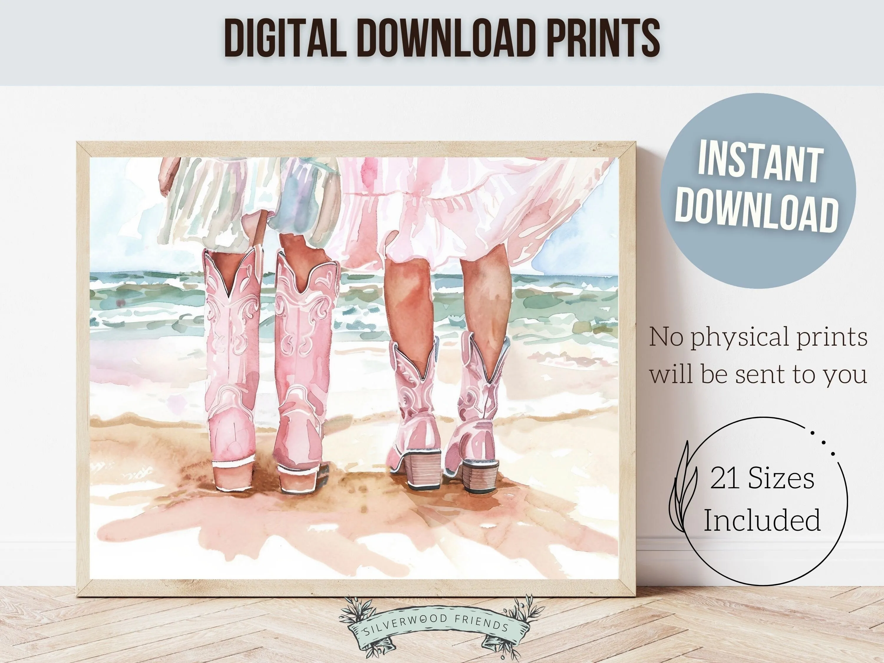 Little Coastal Cowgirl Nursery Print - 001