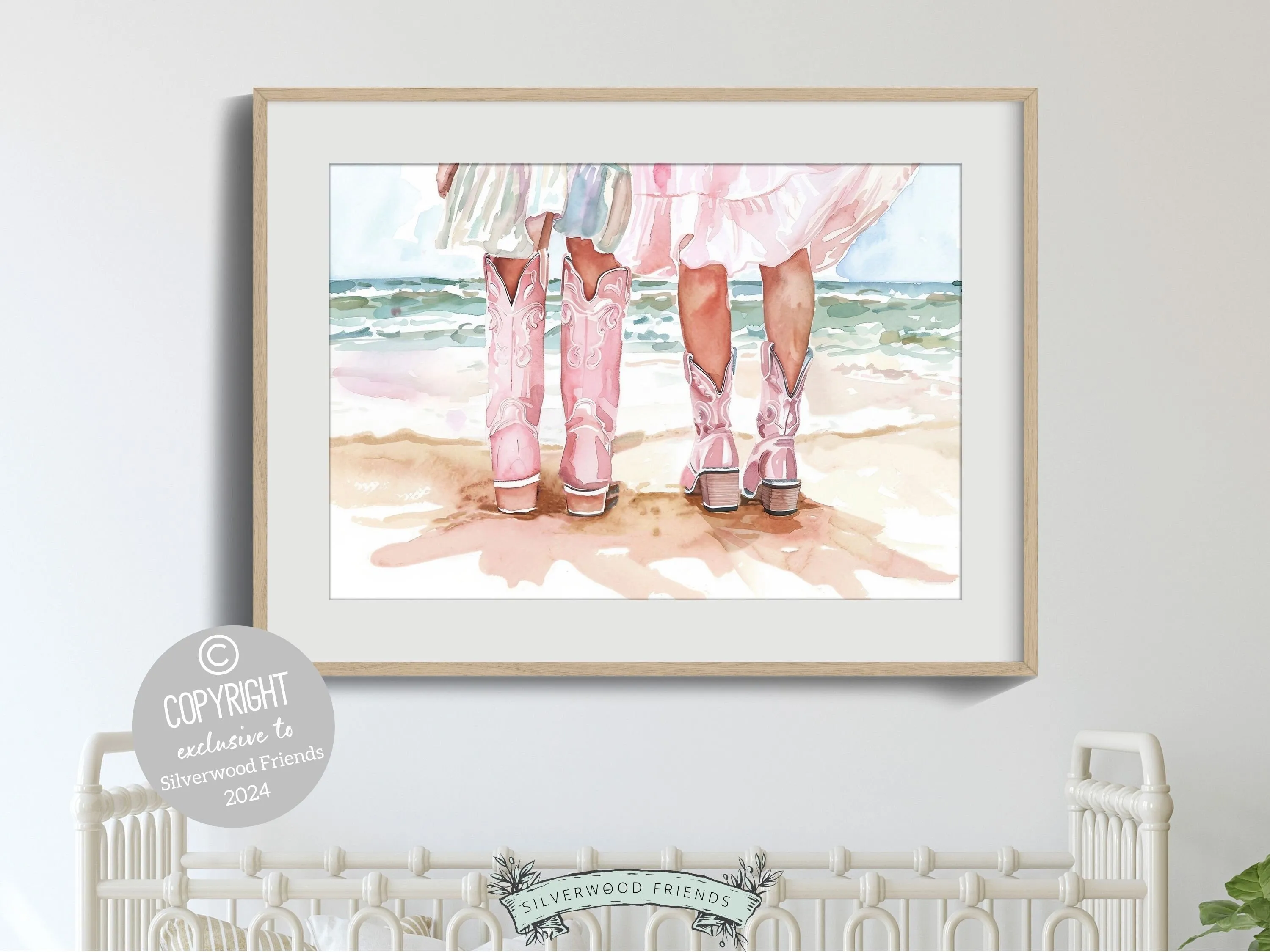 Little Coastal Cowgirl Nursery Print - 001