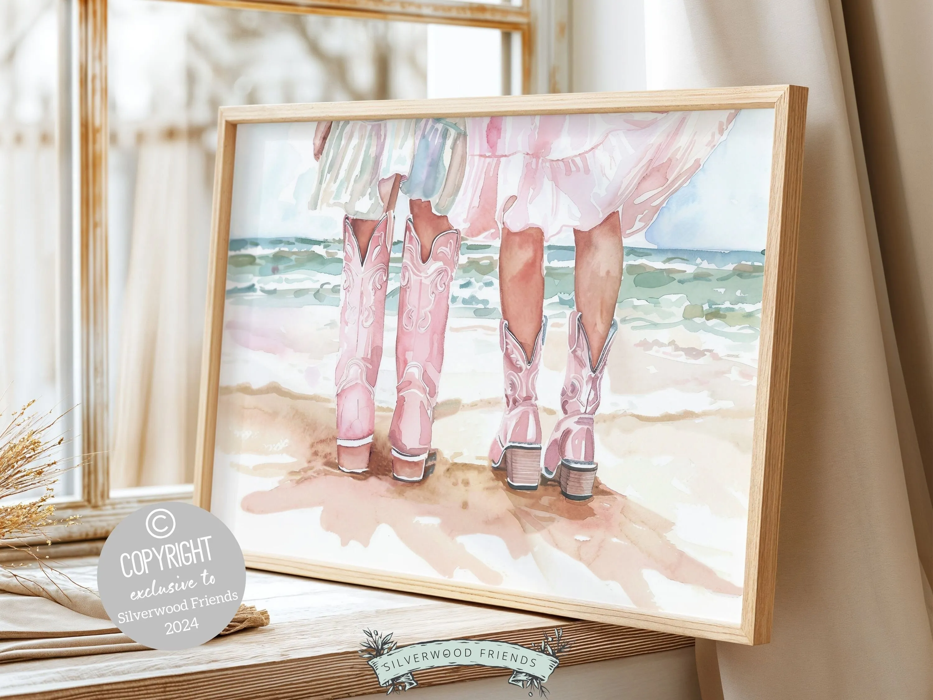 Little Coastal Cowgirl Nursery Print - 001