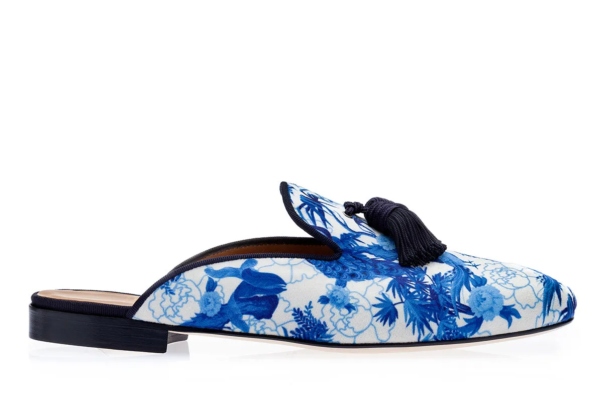 LOUIS CHINOISE NAVY MULES