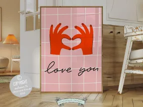 Love You Hand Sign Print - 001