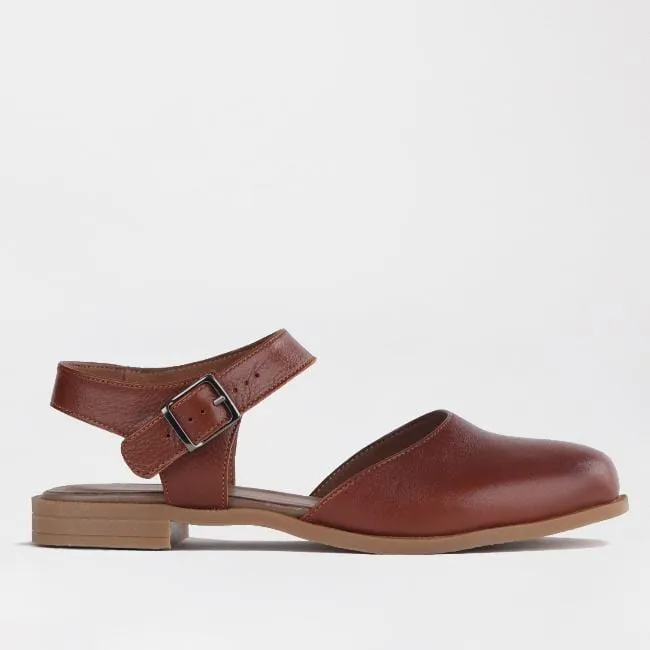 Mary Jane Sandal in Chestnut - 12344