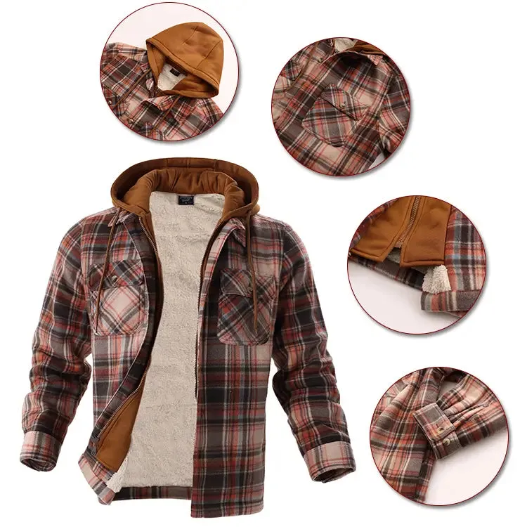 Men's Berber Lined Plaid Jacket