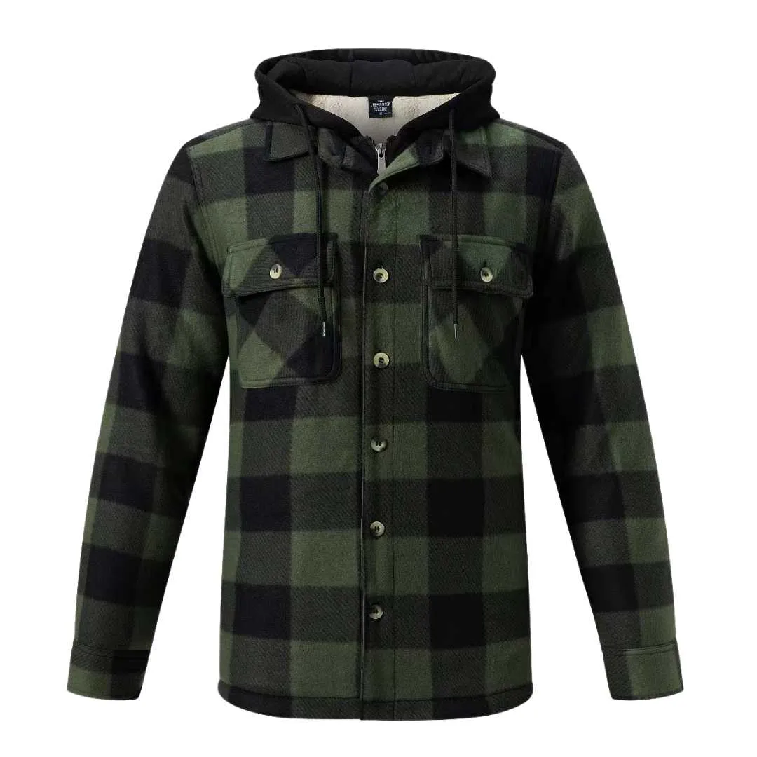 Men's Berber Lined Plaid Jacket