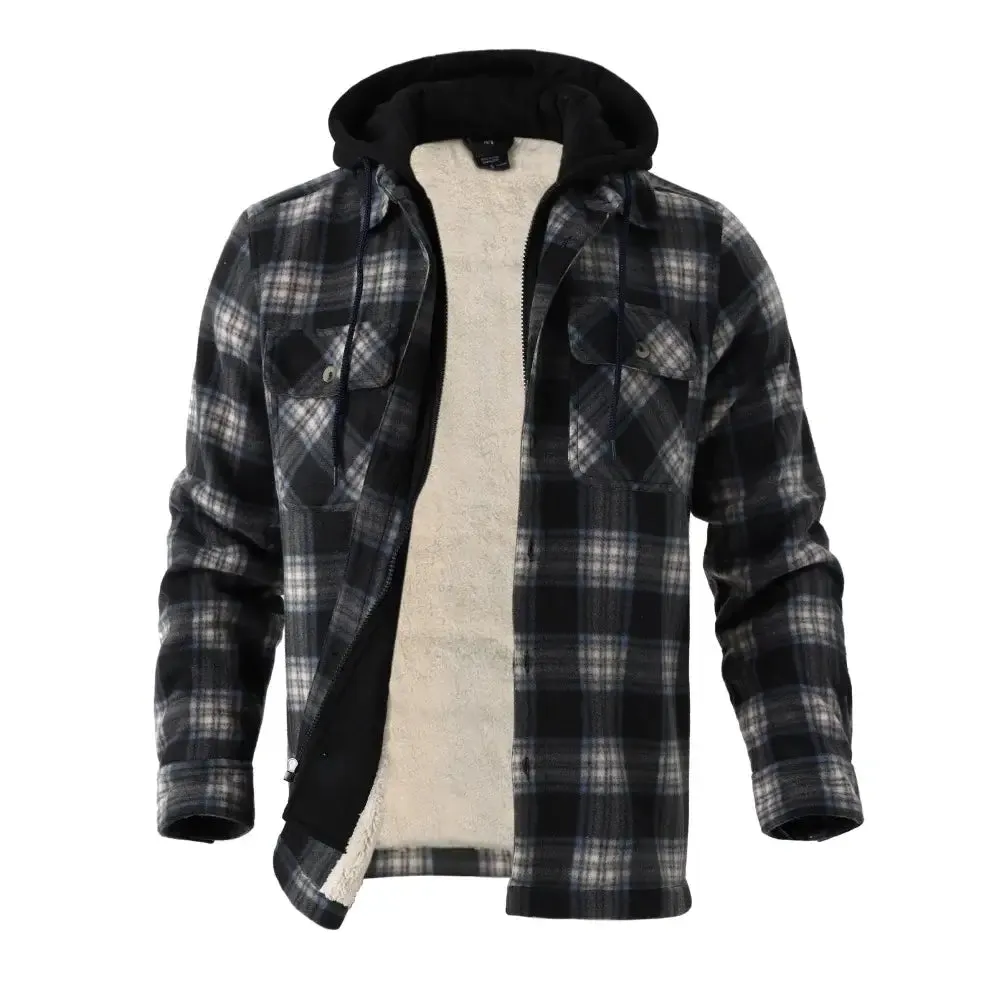 Men's Berber Lined Plaid Jacket