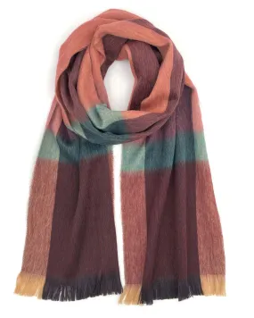 NEW! Alpaca Plaid Scarf - Sangria