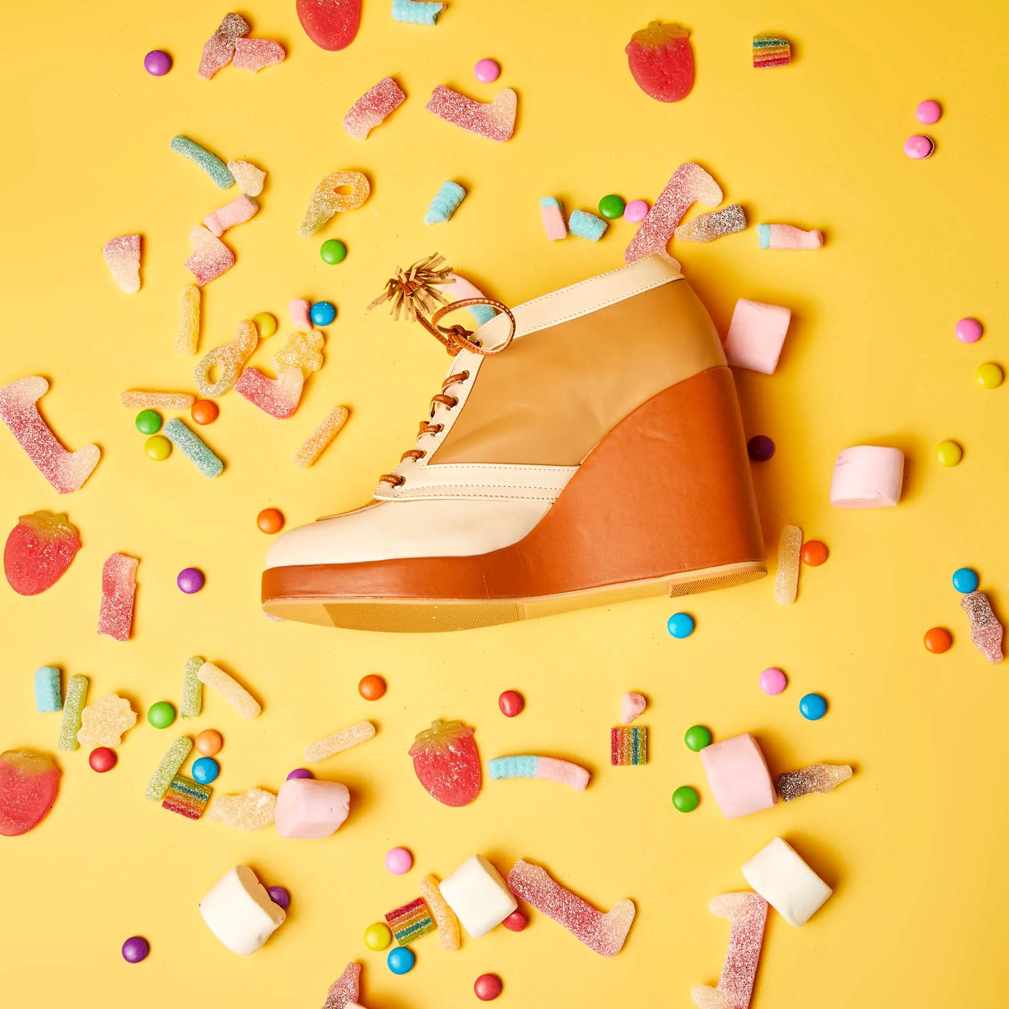 Nougat Sneaker Wedges - Sugar Rush