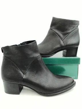 Paul Green Women's Nelly Booties Black Leather Size 6.5