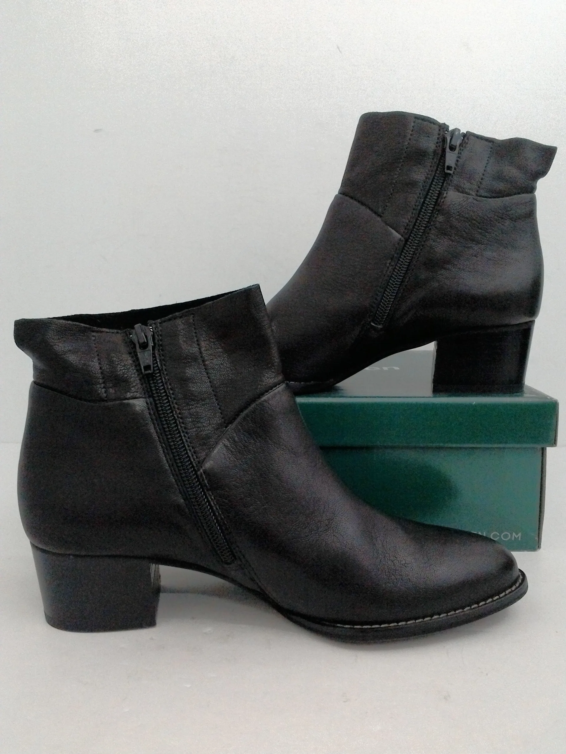 Paul Green Women's Nelly Booties Black Leather Size 6.5