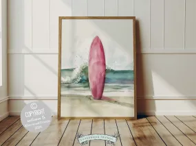 Pink Surfboard Print - 001