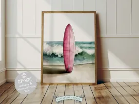 Pink Surfboard Print - 002