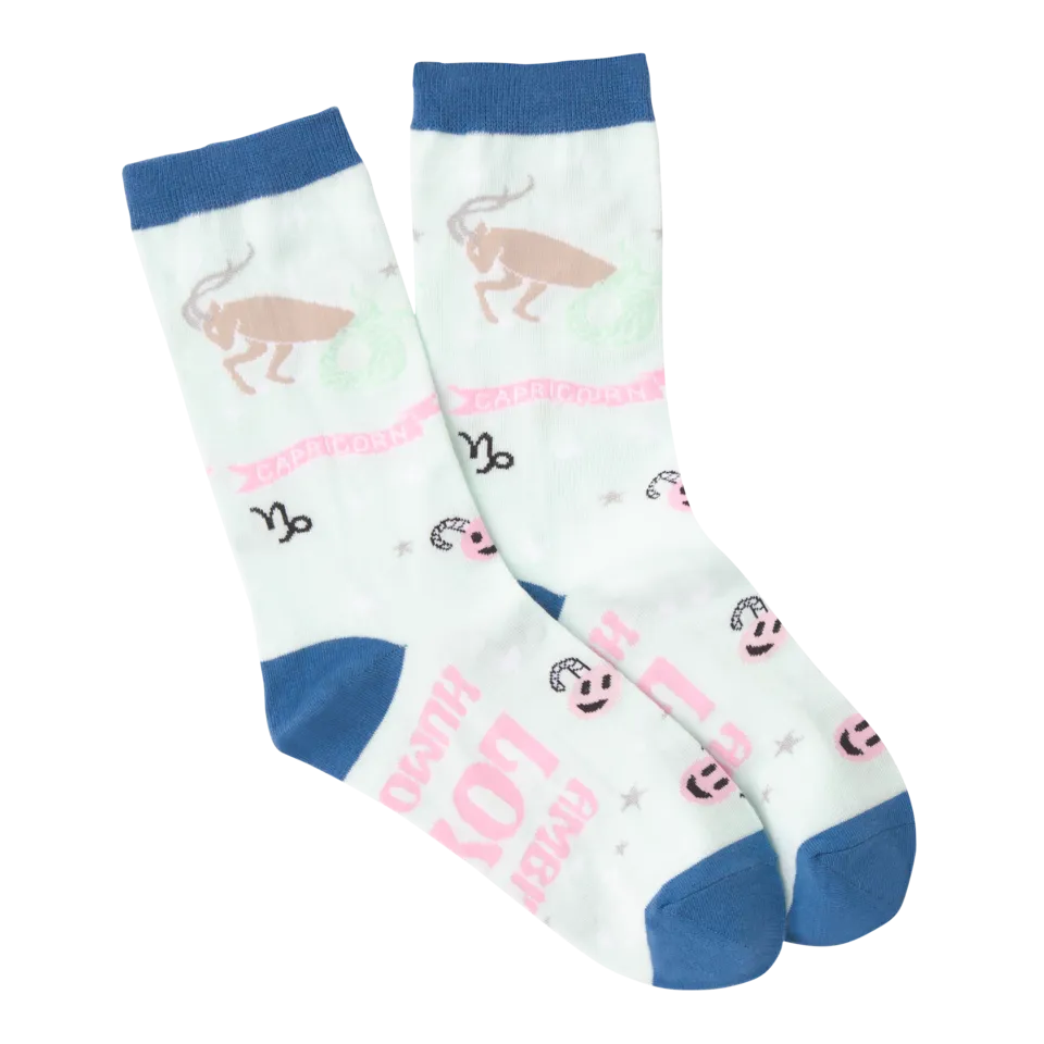 "Capricorn" Crew Socks by K Bell-Medium