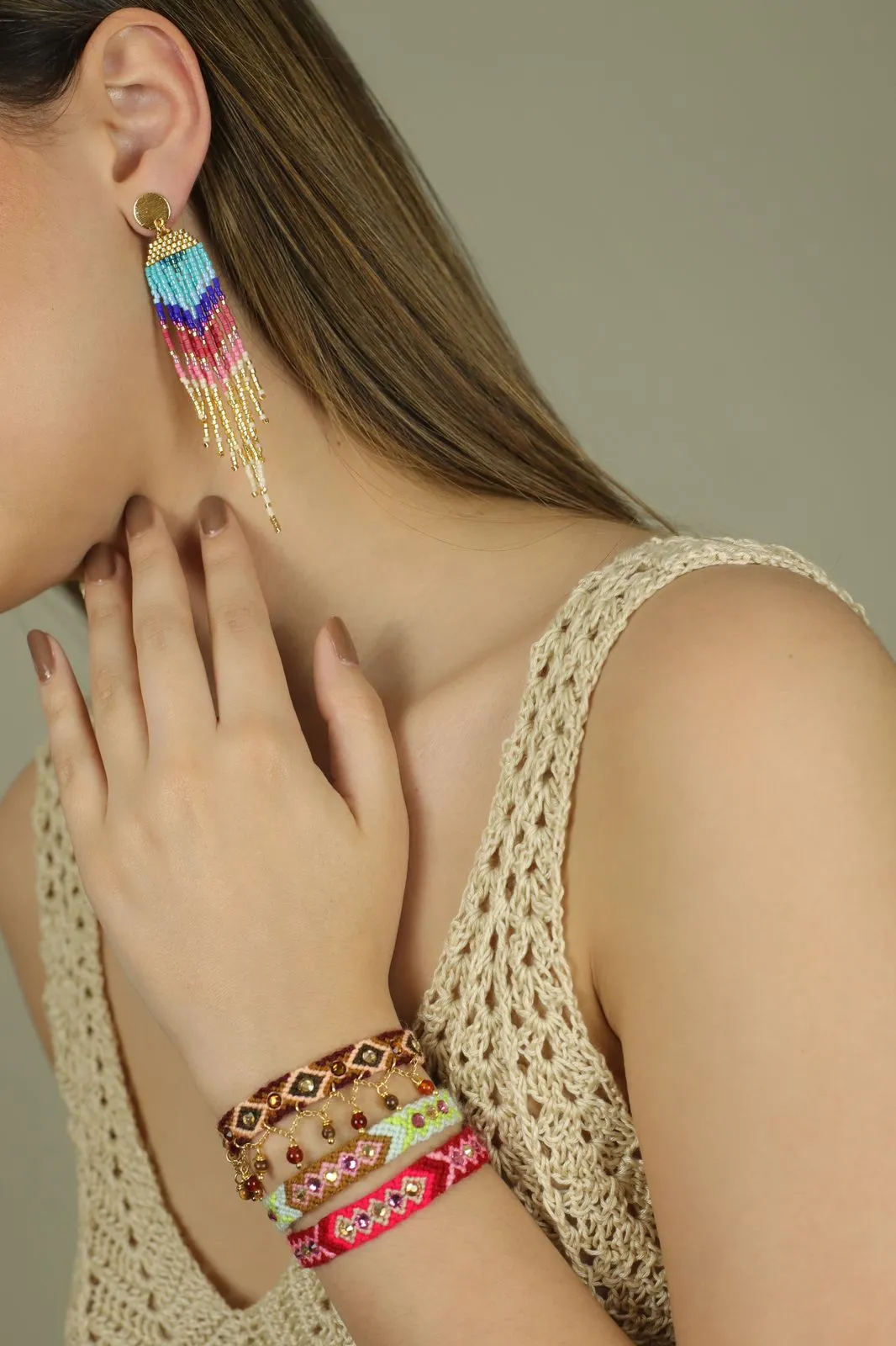 Rainbow earrings - Miyuki beads