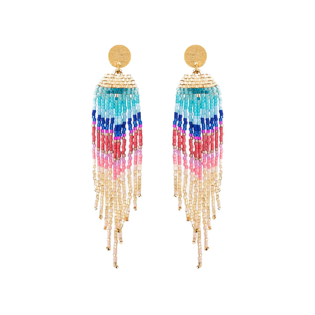 Rainbow earrings - Miyuki beads