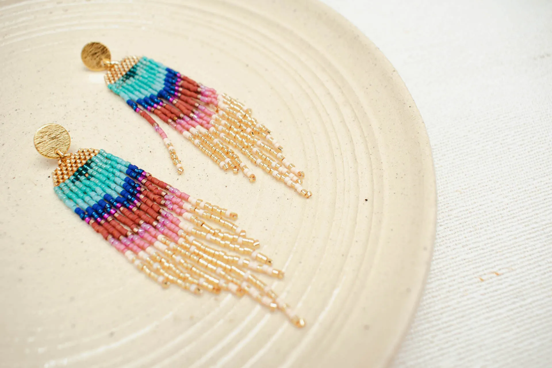 Rainbow earrings - Miyuki beads