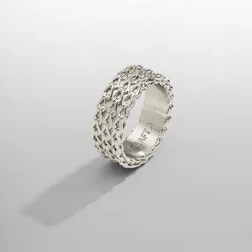 Rope Stack Ring (Silver)