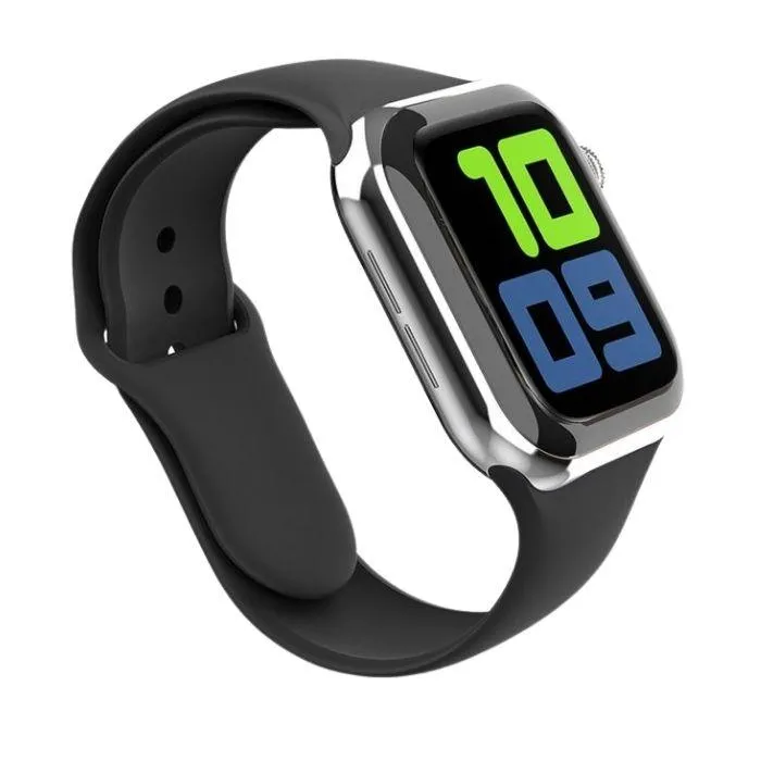 Silicone Sports Band for Apple Watch 45mm - Black