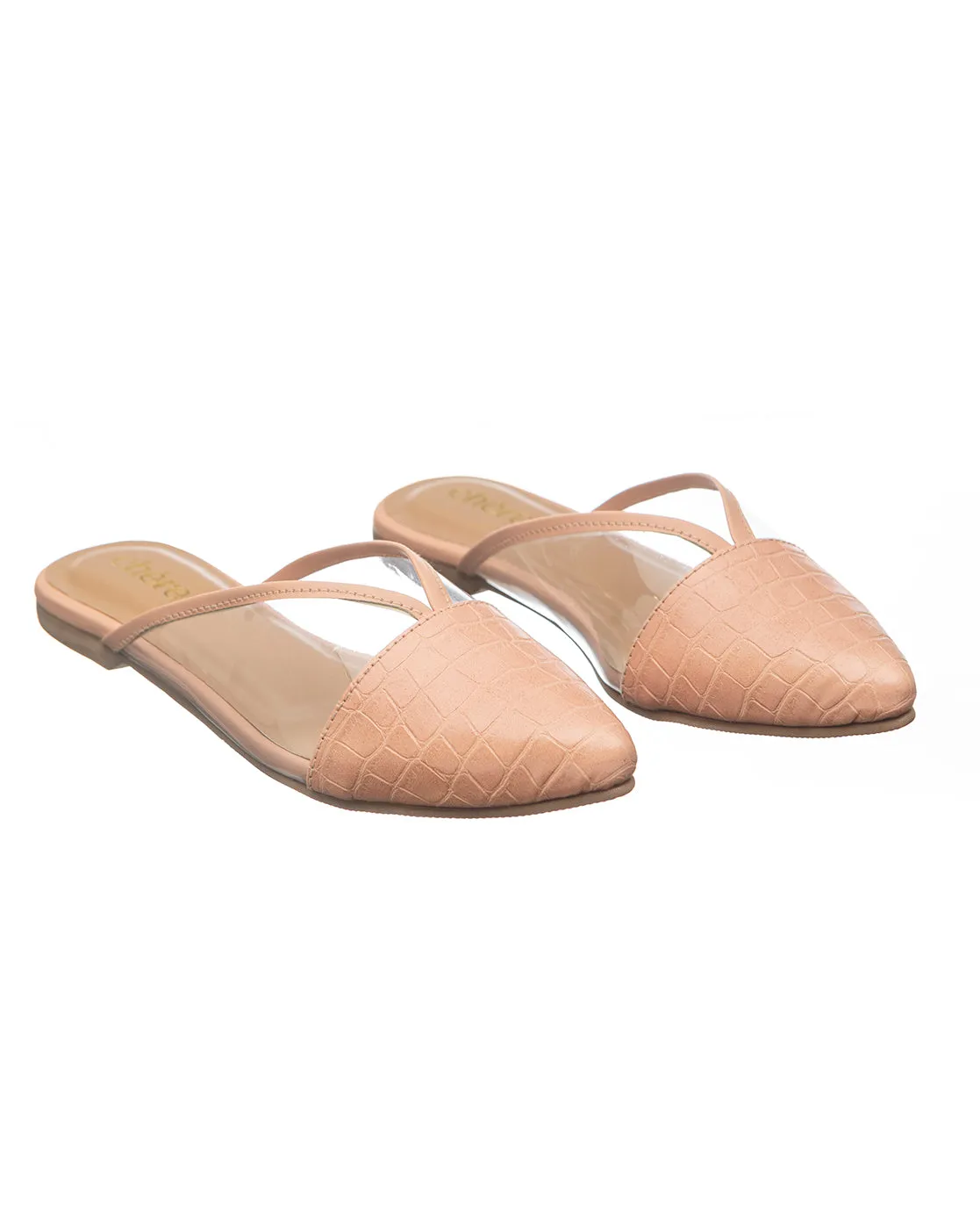 Women's Peach Pink Elegant Mules